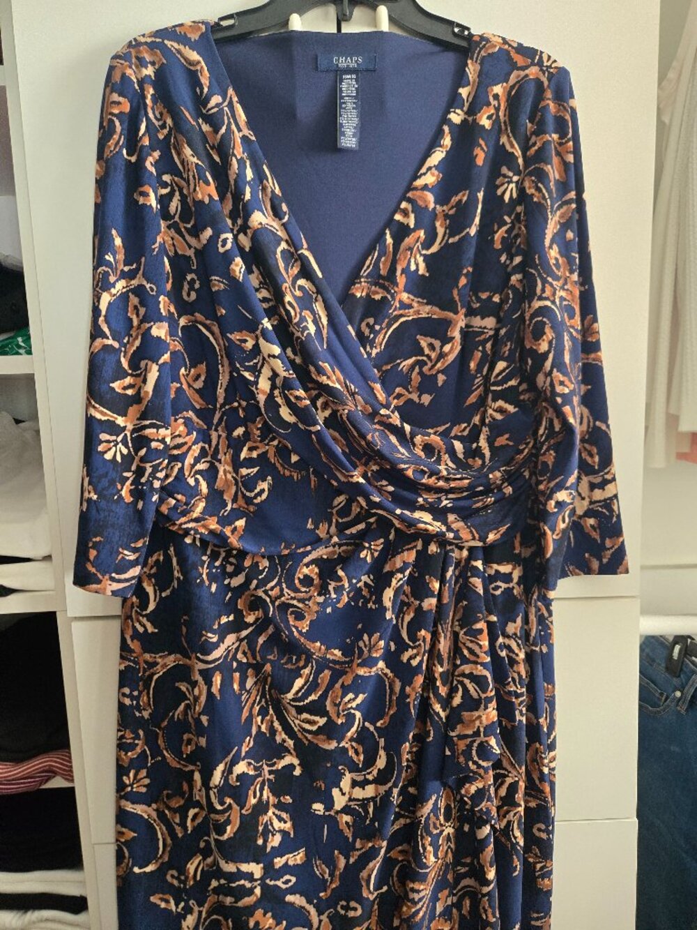 EUC - Chaps Women's Dress - Faux Wrap - 16W - Picture 1 of 6